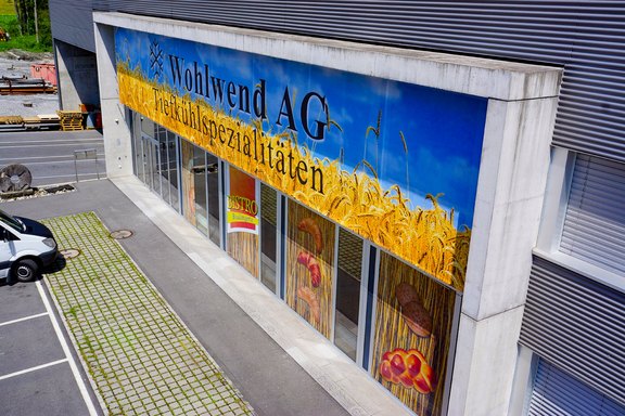 Werbebanner, Eingangsbereich, Eingang, Banner, Transparent