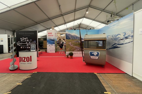Pizol Bahnen - Messeauftritt mit Gondel Spezialmessestand, Gondel, Messe, Event
