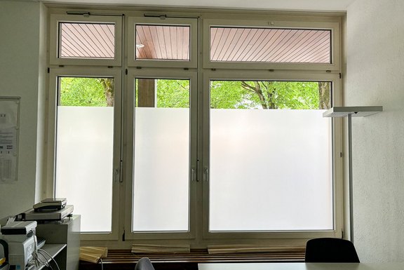 Sichtschutz, Folie, kleben, milchig