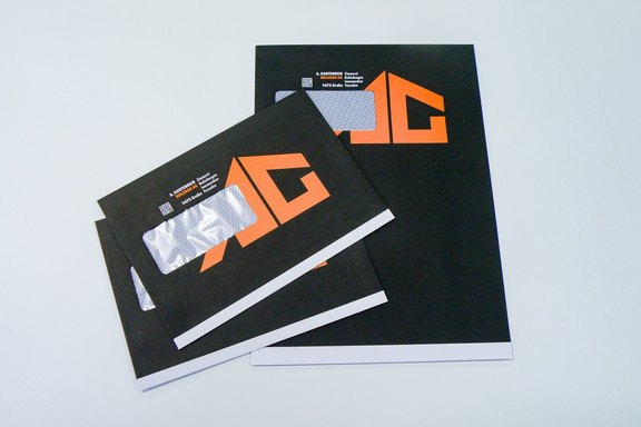 Couvert, bedruckt, Offsetdruck