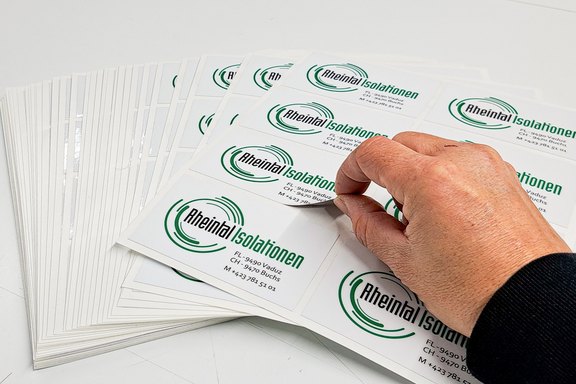 Kleber, auf Bogen, Eckig, UF-Druck