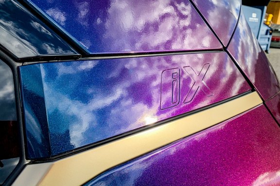 Farbwechselnde Folie, Detail Spezialfolie, Detailaufnahme