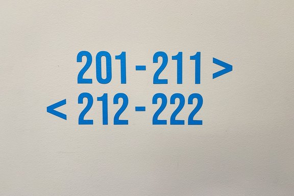 Büelriet - Wandbeschriftung Plottschrift, neue Farbe, überkleben, Konturschnitt