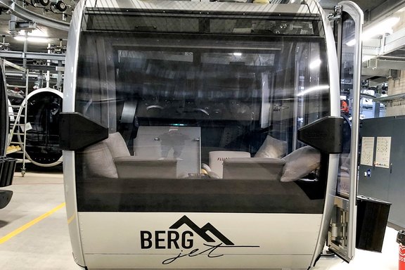 Gondelbahn, Werbung, Folie, kleben