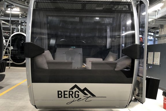 Gondelbahn, Werbung, Folie, kleben