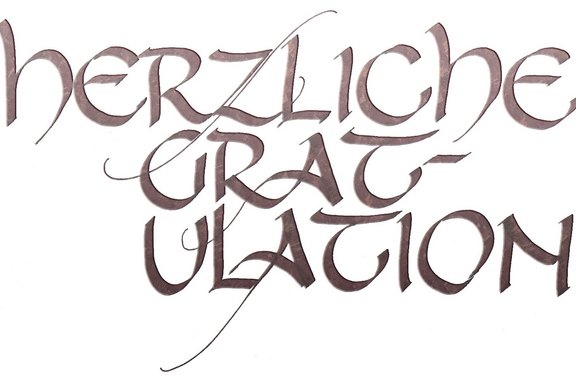 Gewürdigt mit Stil Kaligraphie