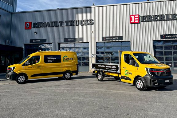 Schöb AG - Master Pritsche - Bus FZ - Pritschen- Beschriftung