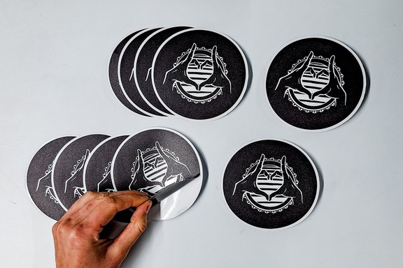 Sticker, Eigenwerbung, Konturschnitt, UV-Druck