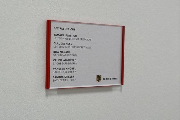 Systemschild, lackiert, rot, Hinweise
