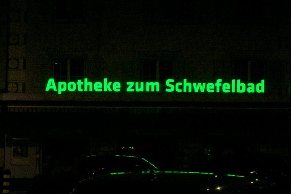 Nachtansicht, dunkel, Licht, leuchtend