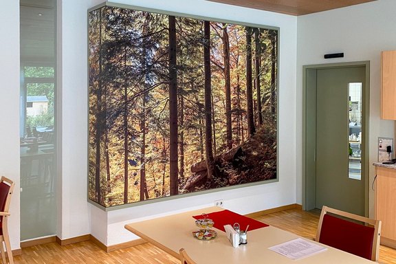 Wandbild, Wald, Platten, Holzplatten, bedruckt