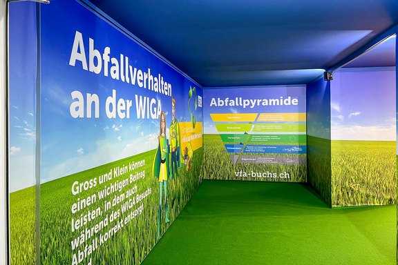 VfA - verkleideter Eingangsbereich bei der WIGA Eingangsbereich, Verkleidung, Messebau