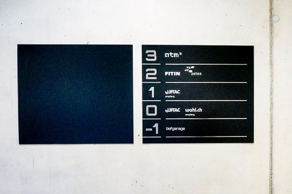 Orientierungstafel, Geschossbezeichnung, Übersichtschild