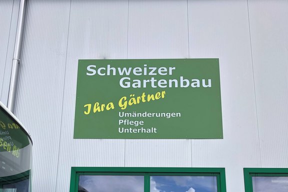 Schweizer Gartenbau - Fassadentafel Fassade, Tafel, Grossformat