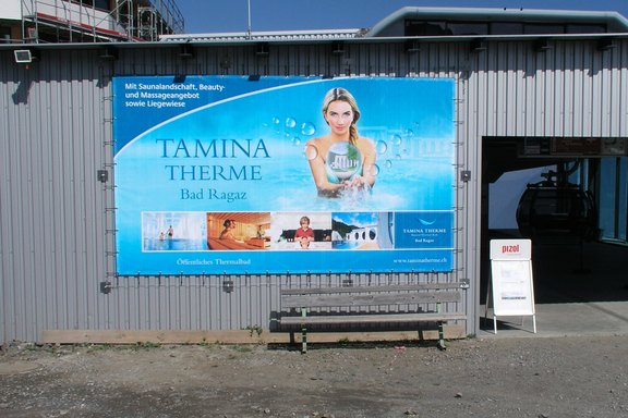 Tamina Therme - Werbebanner Mesh, Banner, Frontlit