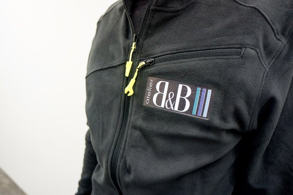 Fleecejacken, Druck, Button