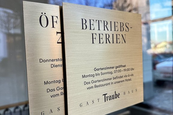 Messingschild, Spezial, Einschubschild