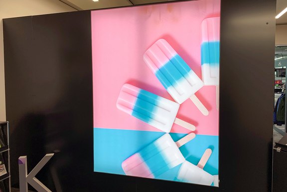 Wandbild, LED, leuchtend, Licht, Farbe