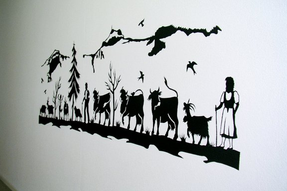 Wandtattoo, Wandfolie, konturgeschnitten