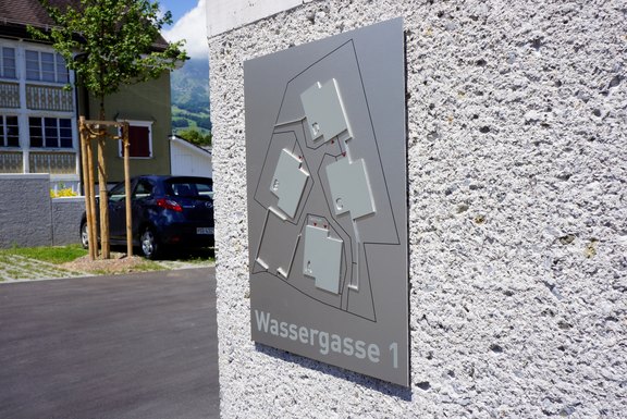 Wandschild, Aluminium eloxiert, Schild
