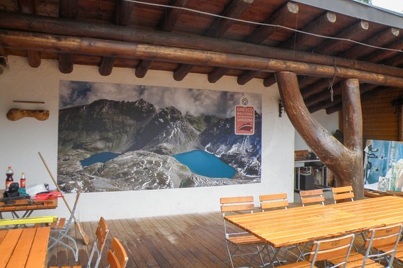 Pizol Bahnen - Wandbild im Aussenbereich Wandbild, Aussenbereich, Plattendruck, Folie, Druck