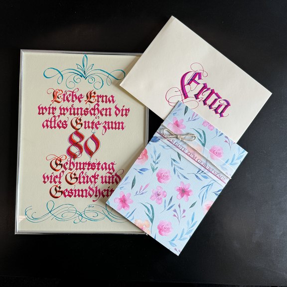 Ein Geschenk erstellt von Hand Geschenk, Karte