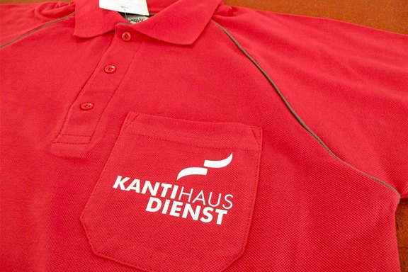 Druck, Poloshirt, rot, farbig, Digitaldruck