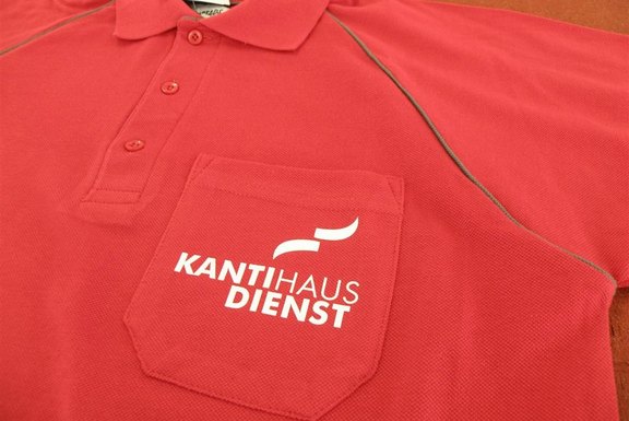 Druck, Poloshirt, rot, farbig, Digitaldruck
