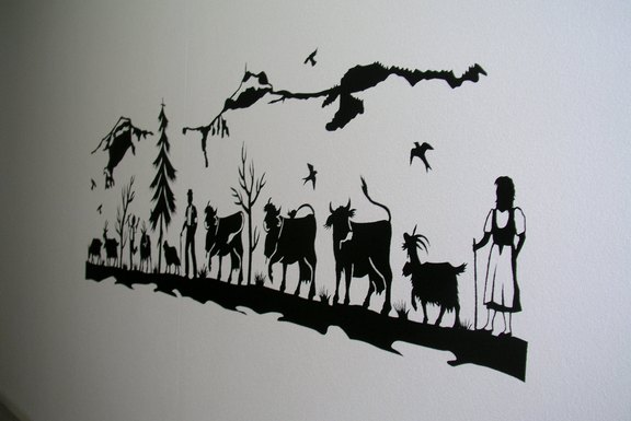 Wandtattoo, Wandfolie, konturgeschnitten