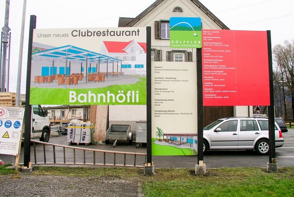 Baureklame, Druckwerbung, Bautafeln, Neubauausschreiben, Baustellenwerbung