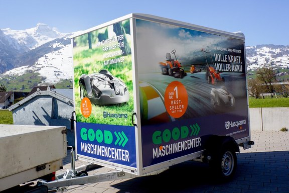 Anhänger, Folierung, bedruckt, Digitaldruck