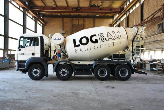 Baustellen, Lastwagen, LKW, Beschritfung