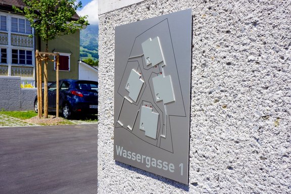 Wandschild, Aluminium eloxiert, Schild
