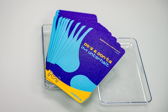 Karten, Infos, Druck, bedruckt, Werbung