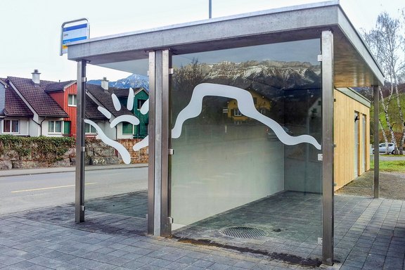 Bushaltestelle, Folie, Design