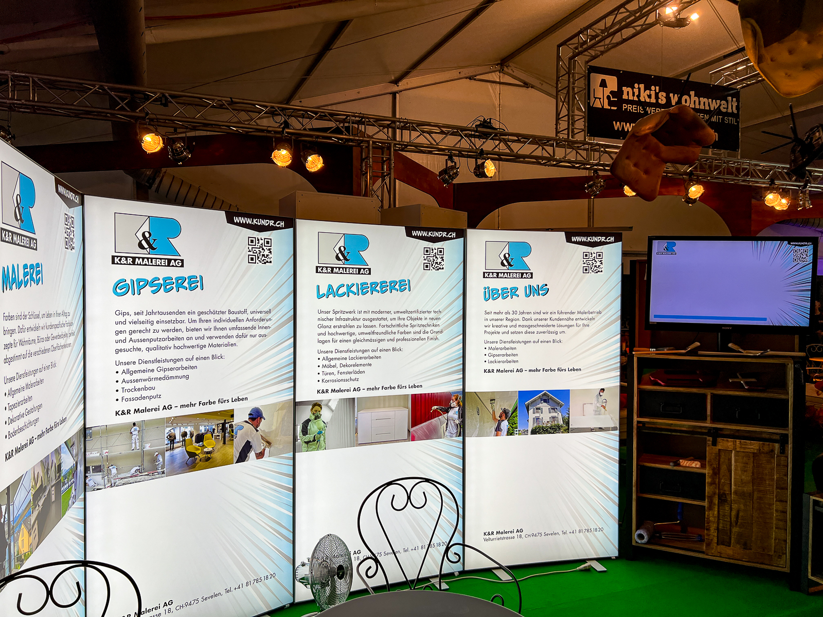 K&R Malerei - Messepanels leuchtend Panels, LED, Licht,